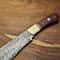 Twist Pattern Damascus Steel Chef Knife Handmade Forged Blade With Walnut Wood Handle 3