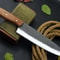 Handcrafted Damascus Chef Knife 13 Twist Pattern Blade Walnut Wood Handle With Micarta Bolster 0