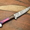 Hand Forged Damascus Steel Chef Knife With Natural Wood Handle 0