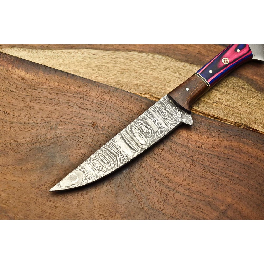 Hand Forged Damascus Steel Chef Knife With Natural Wood Handle 2
