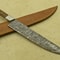 Artisan Twist Damascus Chef Knife With Polished Wood Handle 1