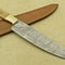 Twist Pattern Damascus Blade Chef Knife With Wooden Handle 0