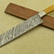 Custom Handmade Damascus Steel Chef Knife With Hardwood Handle 0