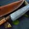 Premium Twist Damascus Chef Knife With Durable Wooden Handle 3