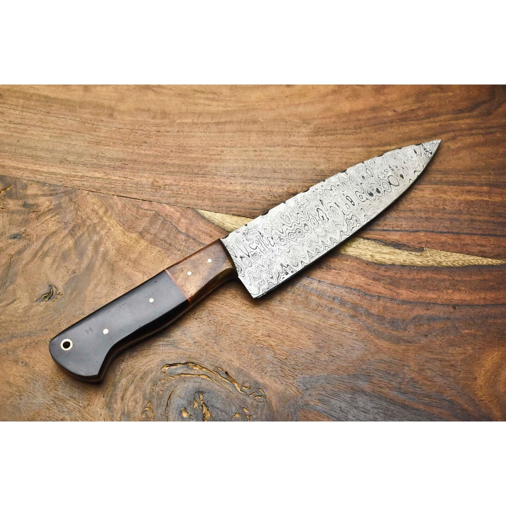 384Layer Handmade Damascus Steel Chef Knife Full Tang Forged Kitchen Knife Gift 1
