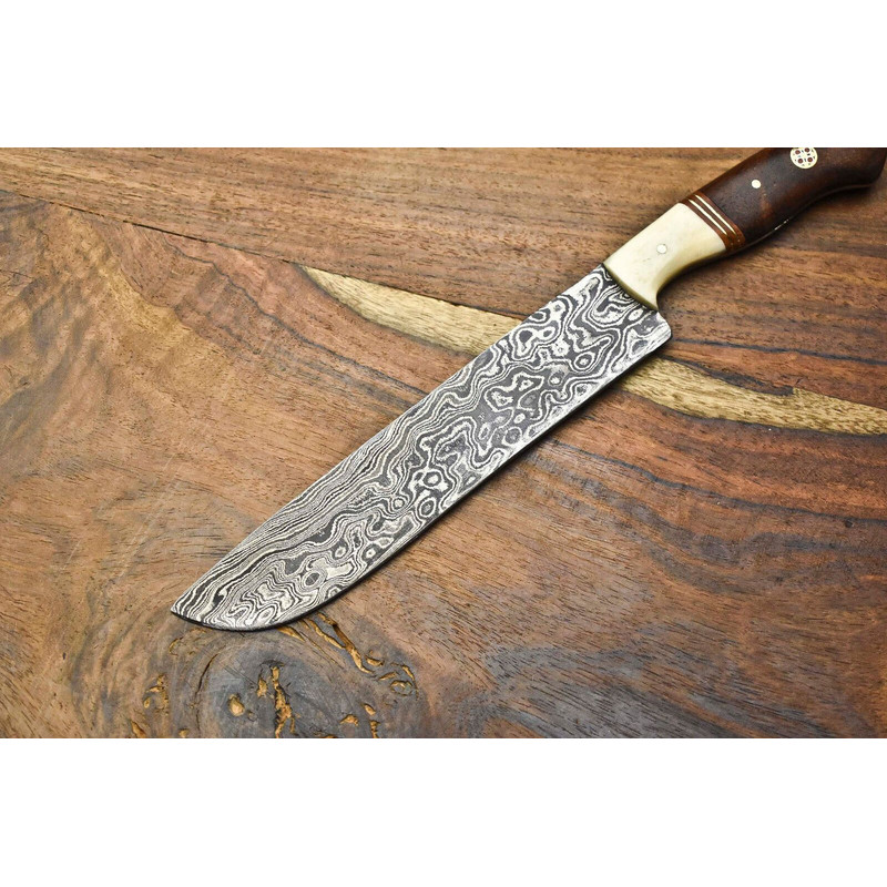 Premium Handmade Damascus Fillet Knife  Full Tang Kitchen Knife With 4mm Thick Blade 2