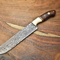 premium handmade damascus fillet knife | full tang kitchen knife with 4mm thick blade