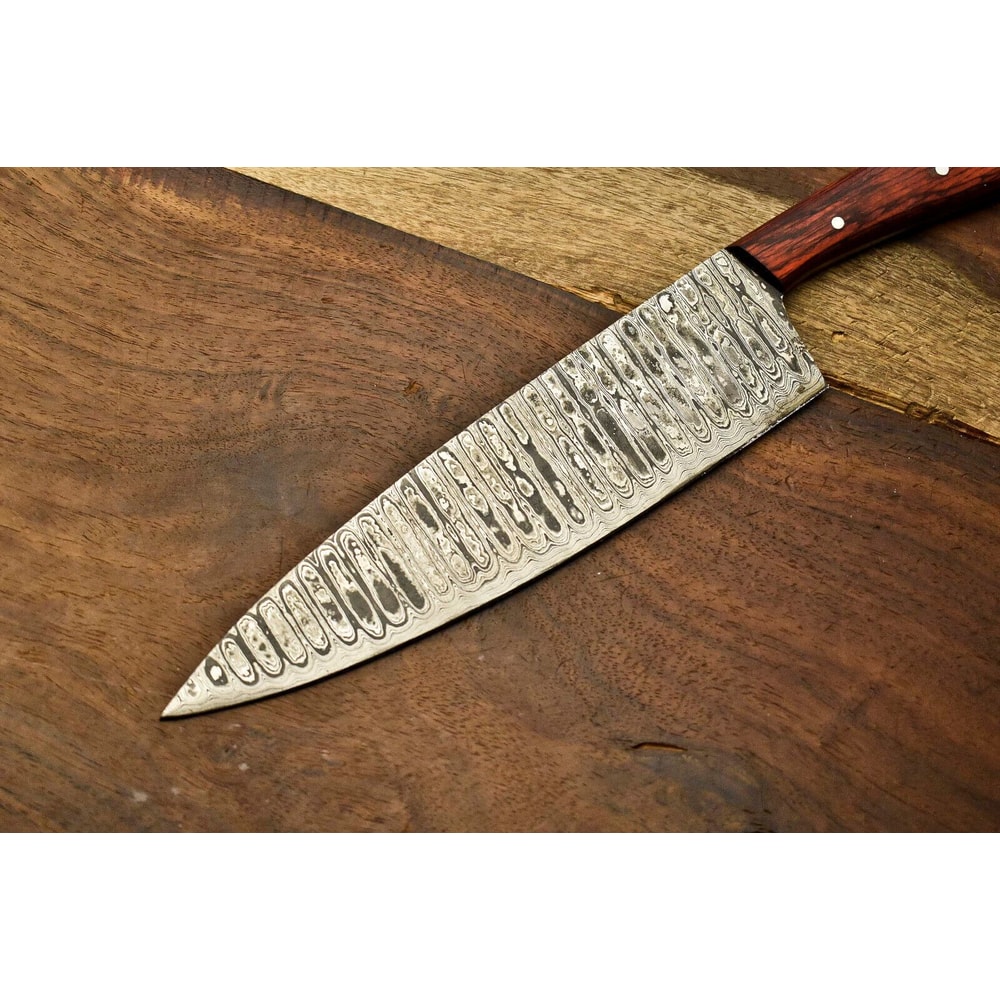Luxury Damascus Steel Fillet Knife 12Inch Forged Blade With Wooden Handle 2