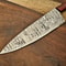 Luxury Damascus Steel Fillet Knife 12Inch Forged Blade With Wooden Handle 2