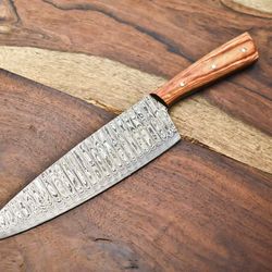 custom forged chef knife | handmade damascus steel fillet knife with steel bolster