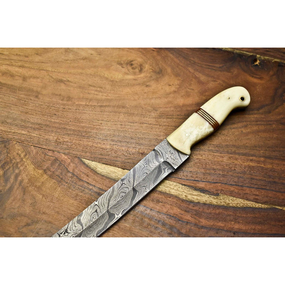 Authentic Handmade Damascus Fillet Knife  512Layer Blade With Pakka Wood Handle 1
