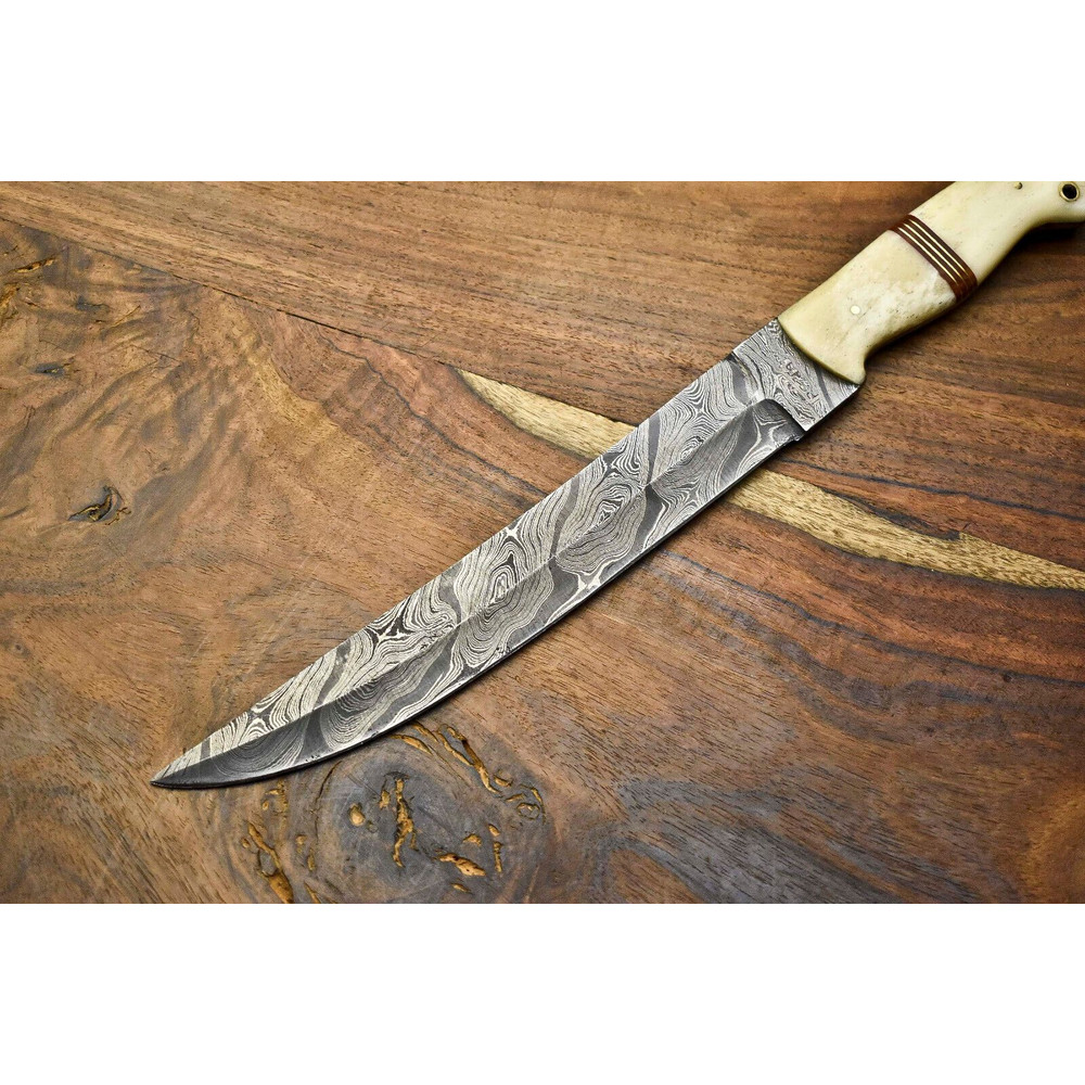 Authentic Handmade Damascus Fillet Knife  512Layer Blade With Pakka Wood Handle 2