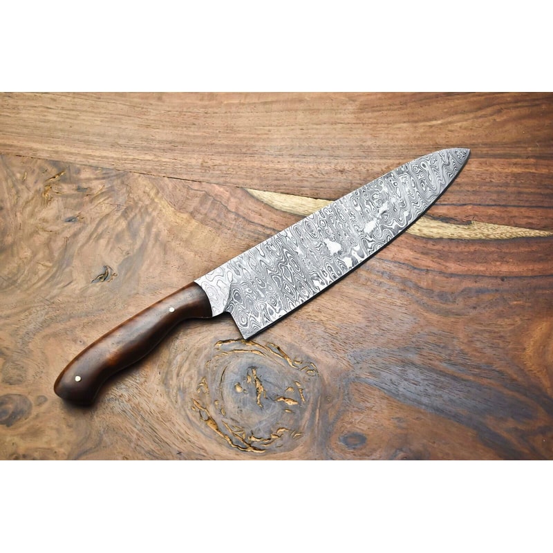 Mastercrafted Damascus Steel Chef Knife Hand Forged Fillet Knife For Kitchen Outdoor Use 3