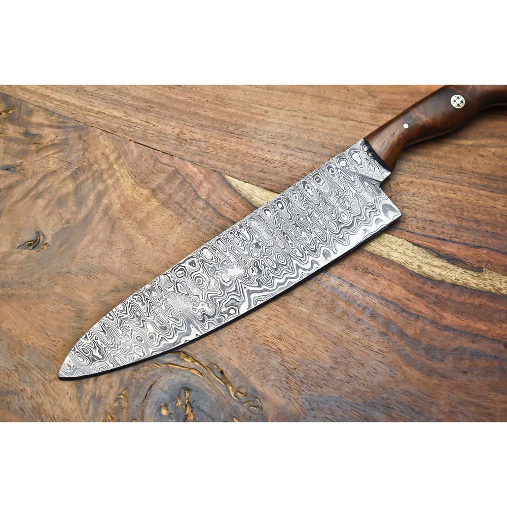 Mastercrafted Damascus Steel Chef Knife Hand Forged Fillet Knife For Kitchen Outdoor Use 2