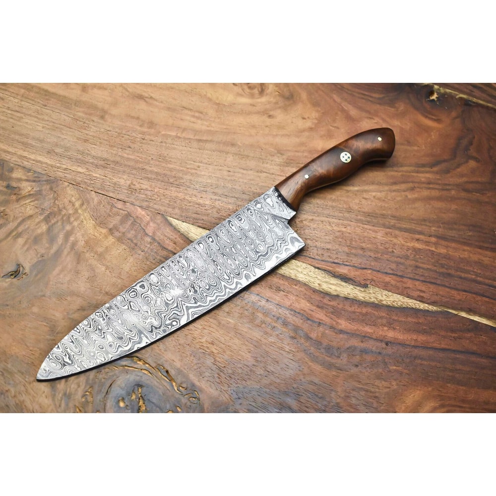 Mastercrafted Damascus Steel Chef Knife Hand Forged Fillet Knife For Kitchen Outdoor Use 0