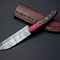 Custom Damascus Steel Fillet Knife Handmade Forged Chef Knife With Pakka Wood Handle 1