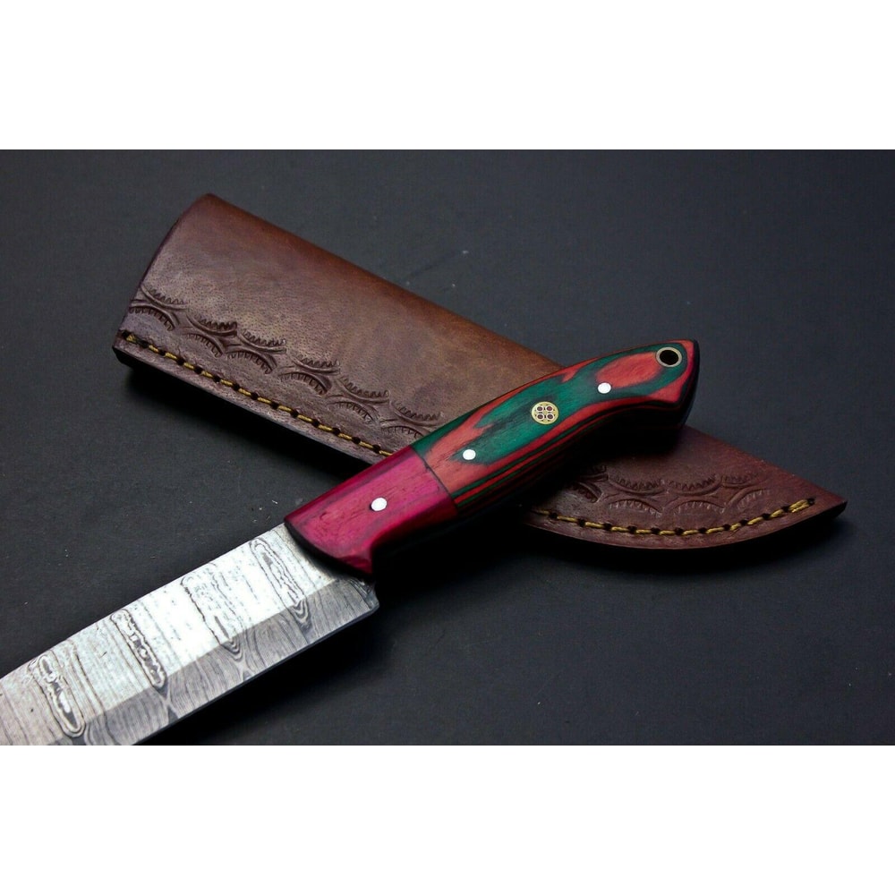 Custom Damascus Steel Fillet Knife Handmade Forged Chef Knife With Pakka Wood Handle 3