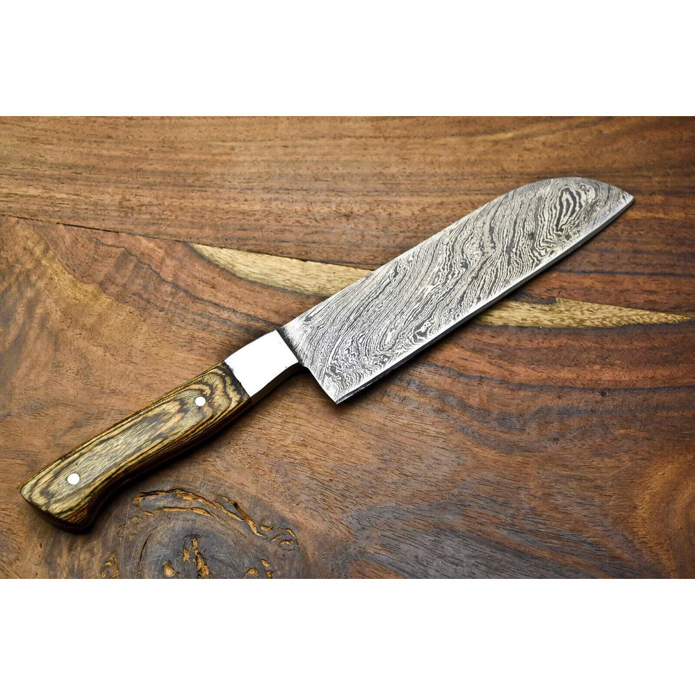 Beautiful Hand Forged Damascus Fillet Knife  Full Tang Kitchen Knife 12 Overall Length 3