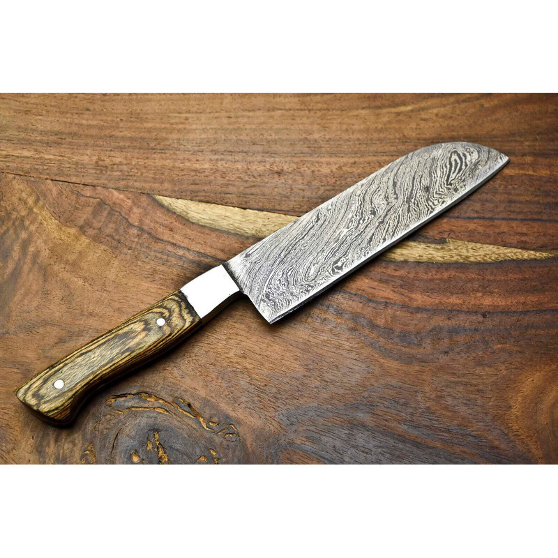 Beautiful Hand Forged Damascus Fillet Knife  Full Tang Kitchen Knife 12 Overall Length 3
