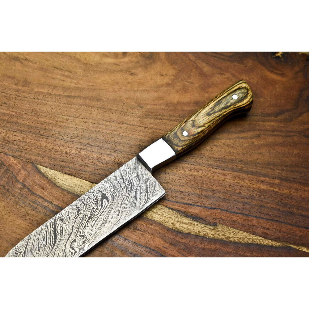 Beautiful Hand Forged Damascus Fillet Knife  Full Tang Kitchen Knife 12 Overall Length 1