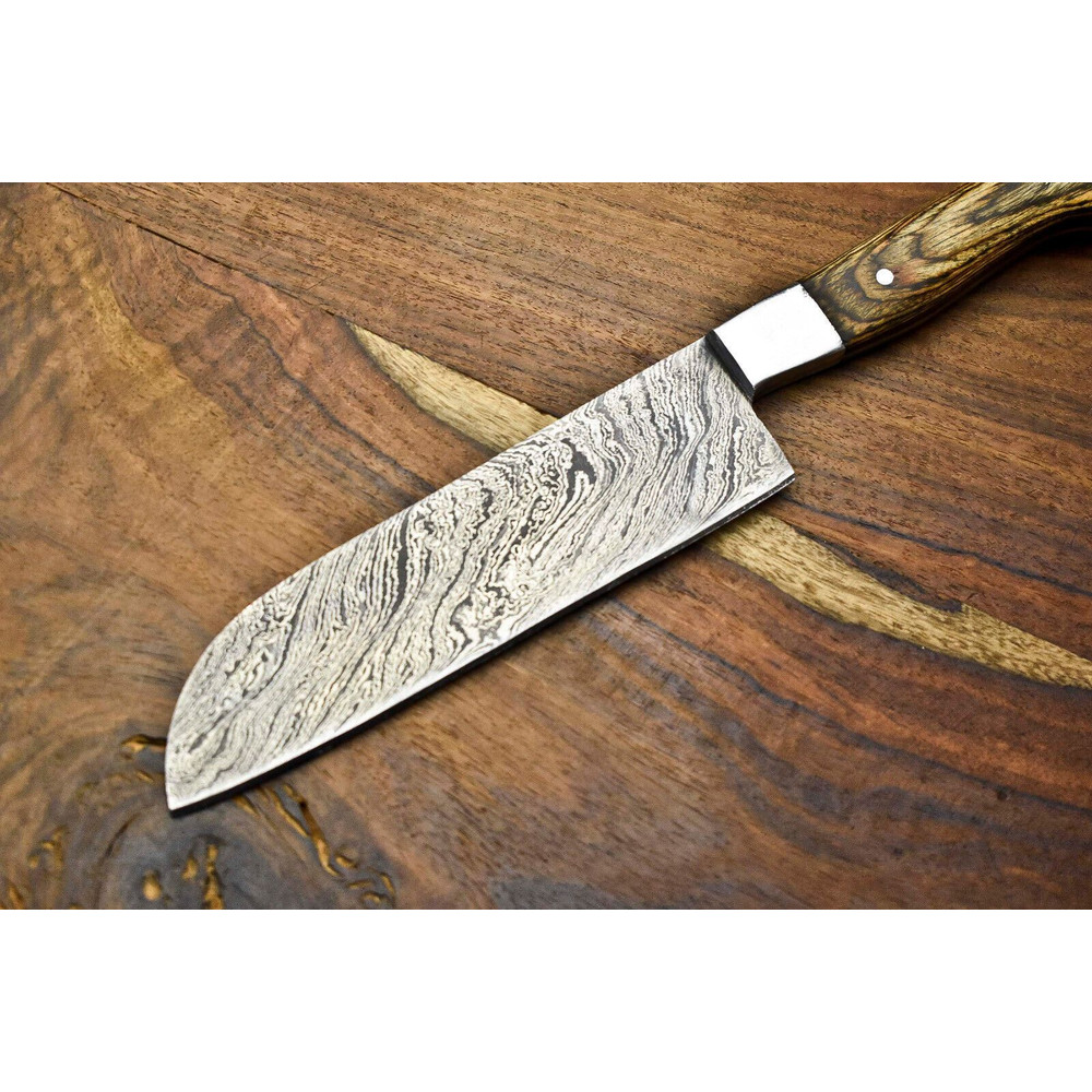 Beautiful Hand Forged Damascus Fillet Knife  Full Tang Kitchen Knife 12 Overall Length 2