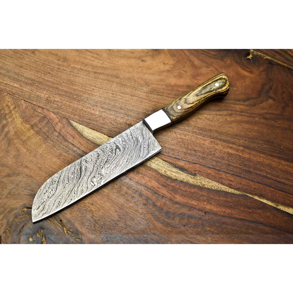 Beautiful Hand Forged Damascus Fillet Knife  Full Tang Kitchen Knife 12 Overall Length 0