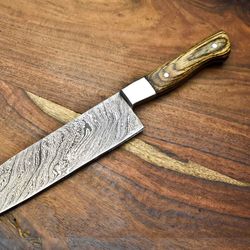 beautiful hand forged damascus fillet knife | full tang kitchen knife 12" overall length