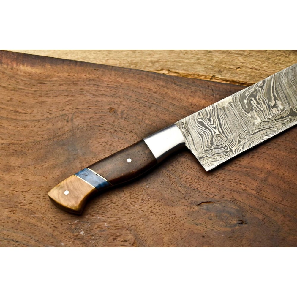 Artisan Handmade Damascus Steel Knife Premium Fillet Chef Knife With Steel Bolster 1