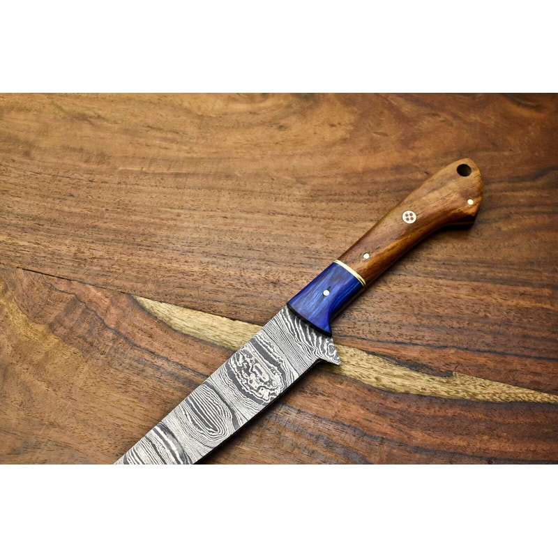 Luxury Damascus Fillet Knife 512Layer Forged Blade With Polished Pakka Wood Handle 2