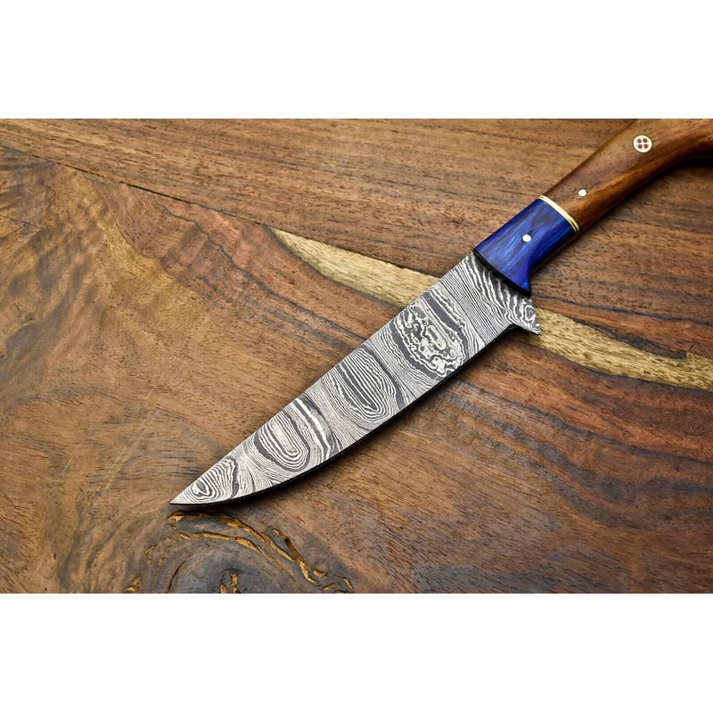 Luxury Damascus Fillet Knife 512Layer Forged Blade With Polished Pakka Wood Handle 3