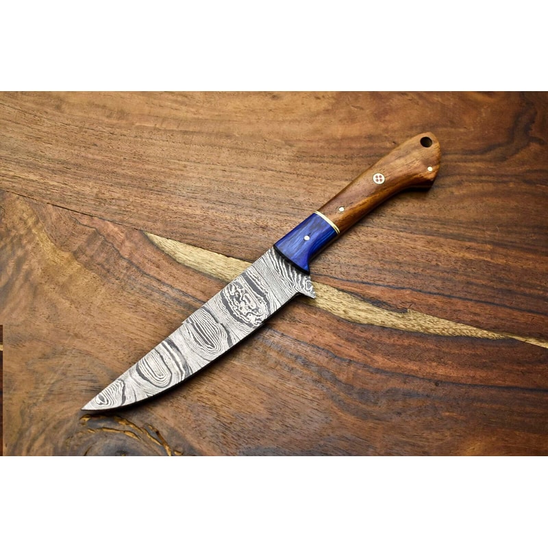 Luxury Damascus Fillet Knife 512Layer Forged Blade With Polished Pakka Wood Handle 0