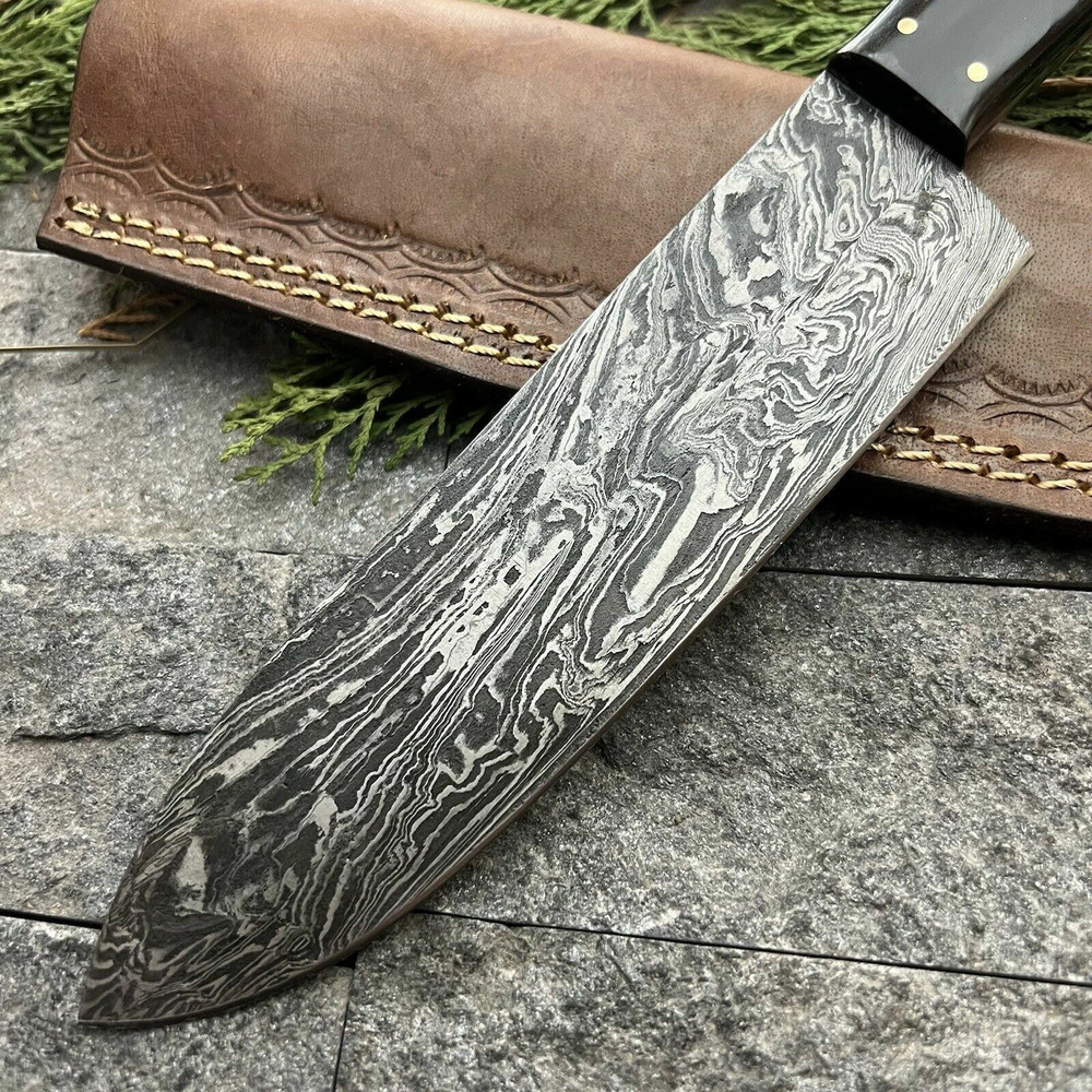 Authentic Damascus Steel Fillet Knife  12 Handmade Chef Knife With Full Tang Design 2