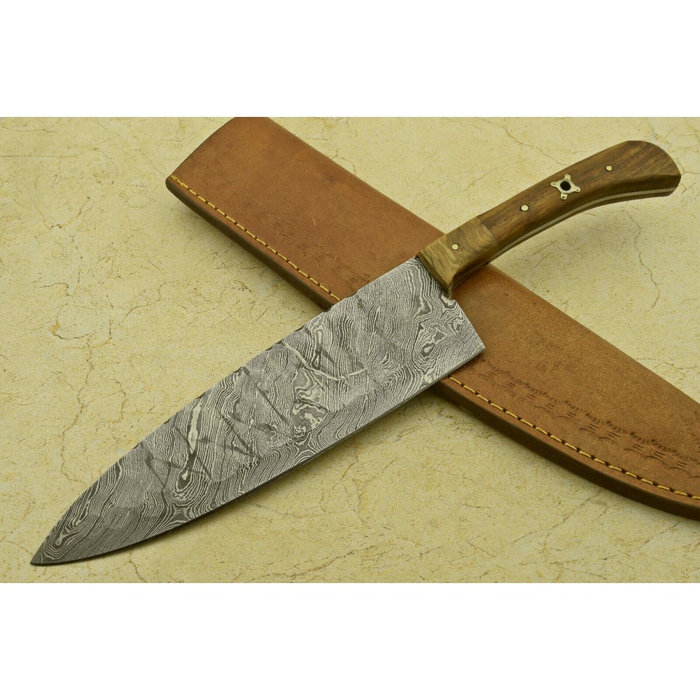 Damascus Steel Fillet Knife 12 Handmade Chef Knife With Full Tang Design 0