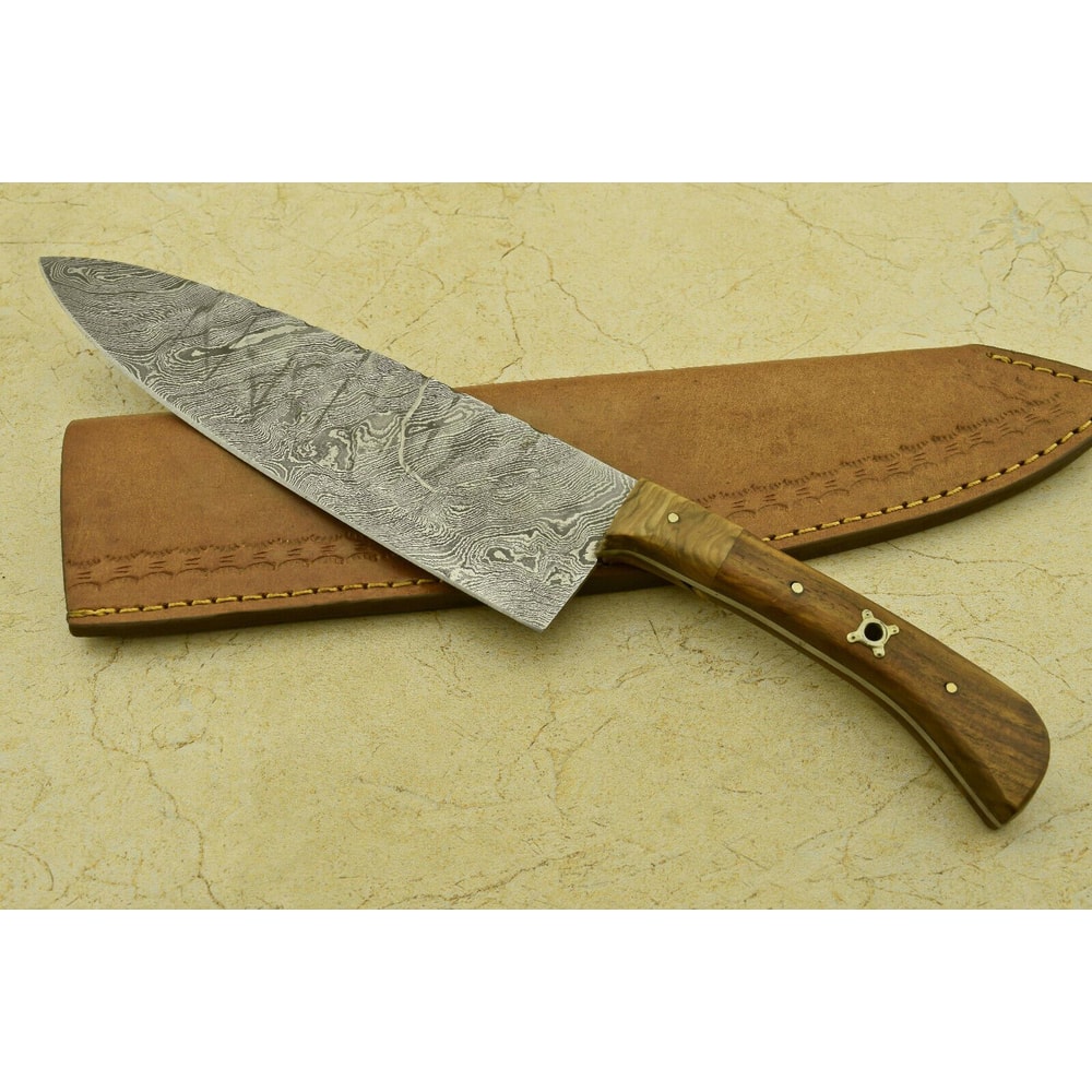 Damascus Steel Fillet Knife 12 Handmade Chef Knife With Full Tang Design 1