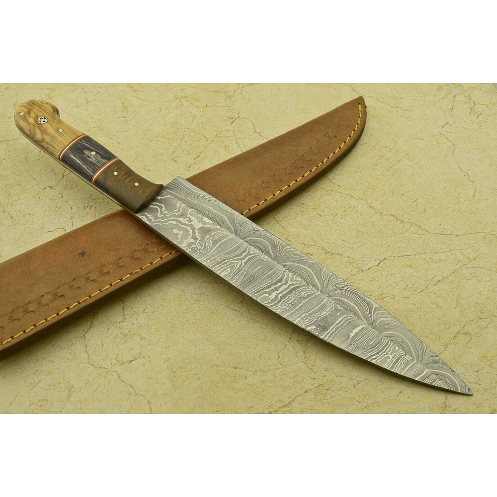 Handmade Damascus Fillet Knife Forged 512Layer Blade With Wooden Handle 1