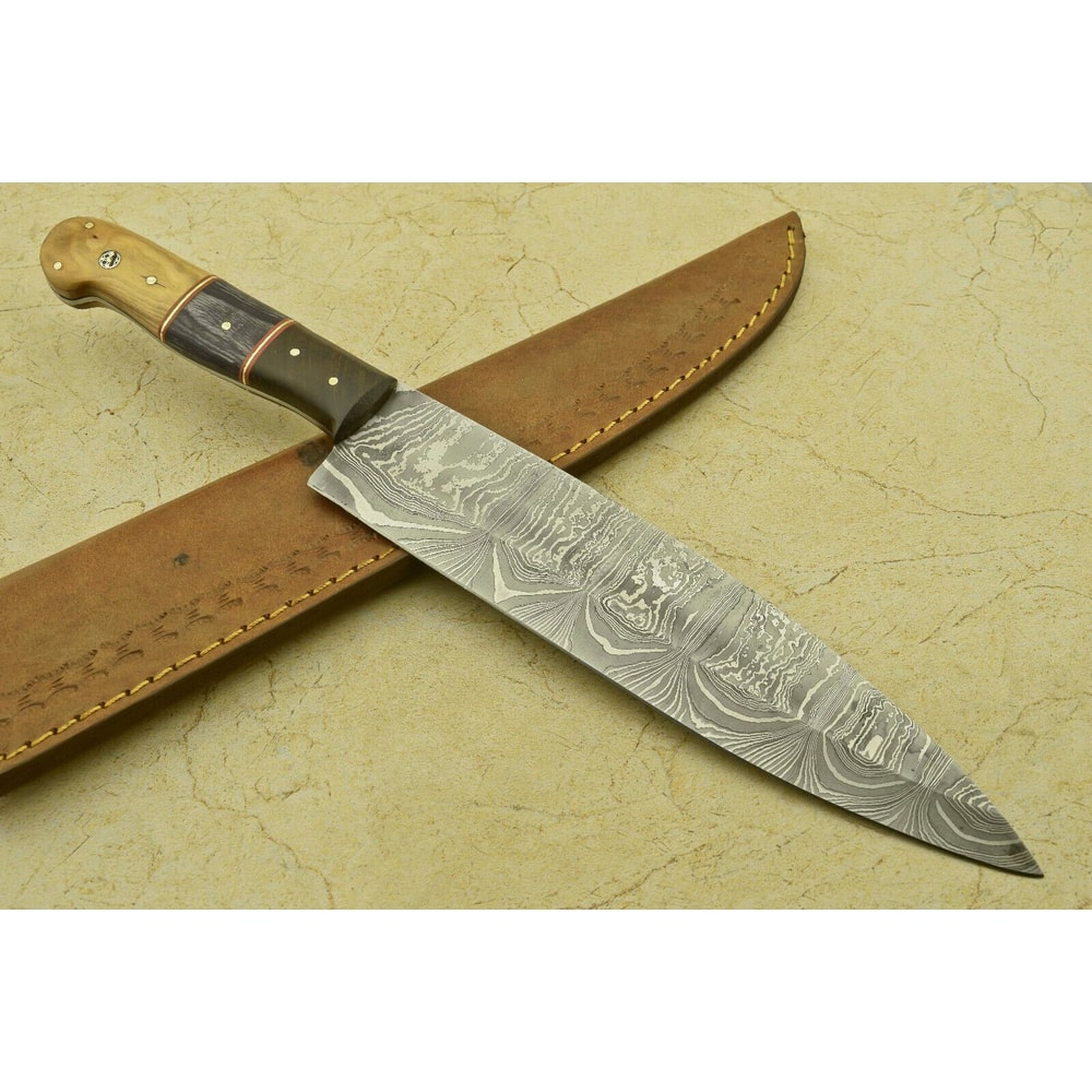 Handmade Damascus Fillet Knife Forged 512Layer Blade With Wooden Handle 2