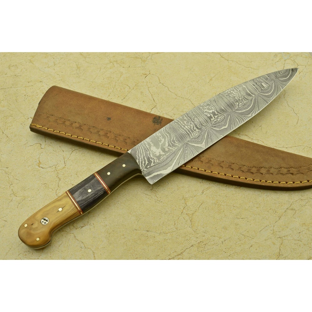 Handmade Damascus Fillet Knife Forged 512Layer Blade With Wooden Handle 0