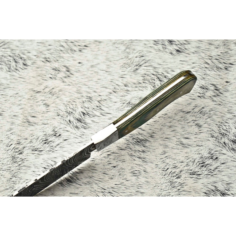 Handcrafted Damascus Steel Fillet Knife Full Tang Kitchen Knife With Steel Bolster 4