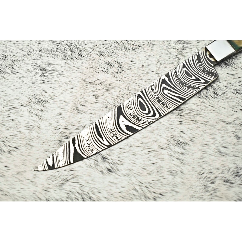 Handcrafted Damascus Steel Fillet Knife Full Tang Kitchen Knife With Steel Bolster 3