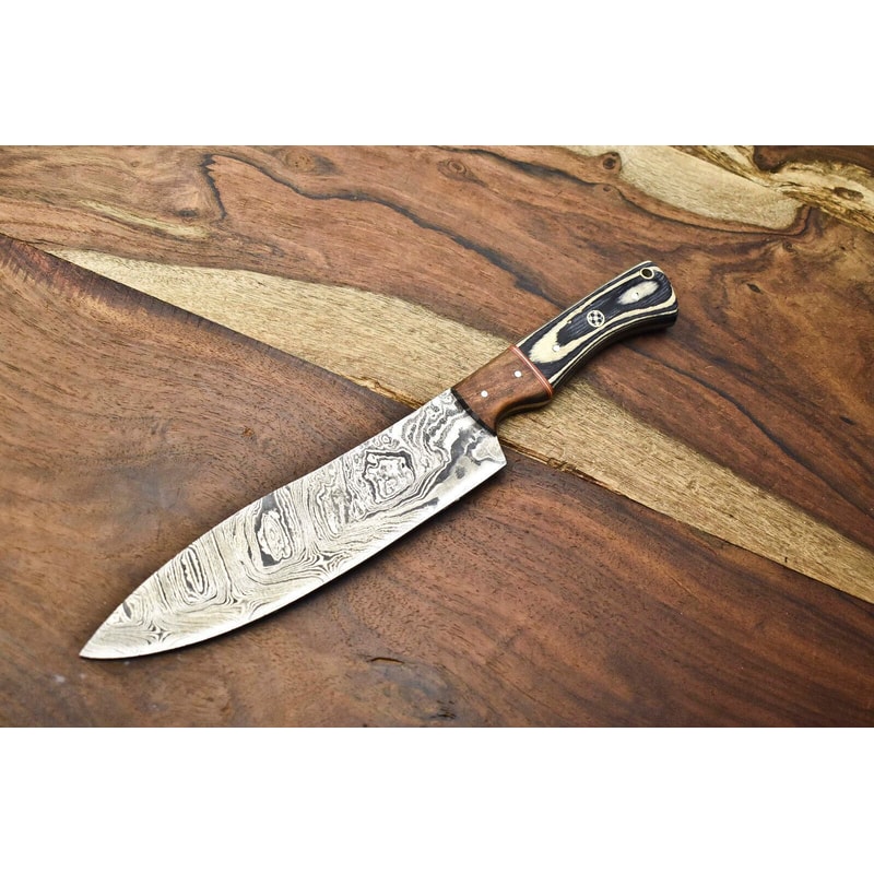Hand Forged Damascus Knife Fillet Chef Knife With Ergonomic Handle Design 0
