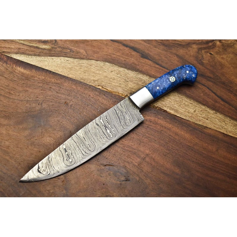 Traditional Handmade Damascus Steel Knife Forged Fillet Blade For Culinary Precision 2
