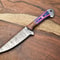 Handmade Chef Knife Forged Damascus Steel Fillet Knife With Steel Bolster 0