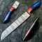 Luxury Custom Damascus Knife Professional Fillet Knife With Pakka Wood Handle 0