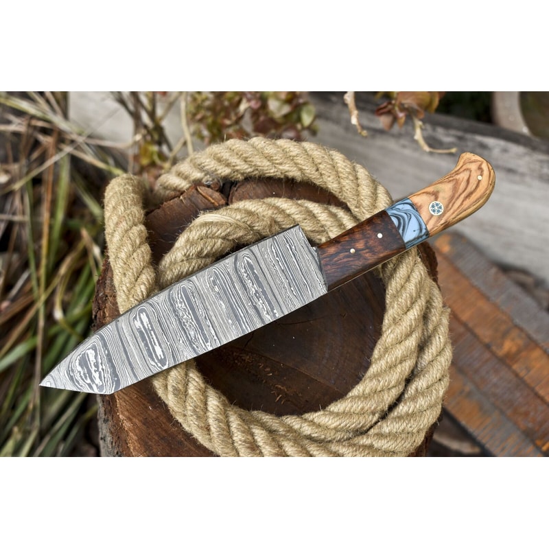 Razor Sharp Damascus Fillet Knife Handmade Forged Chef Knife For Precision Cutting 3