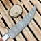 Handmade Damascus Steel Fillet Knife Custom Forged Chef Knife With Wooden Handle 1