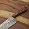 Damascus Steel Kitchen Knife Hand Forged Fillet Blade With Steel Bolster Grip 2