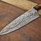 Damascus Steel Kitchen Knife Hand Forged Fillet Blade With Steel Bolster Grip 3