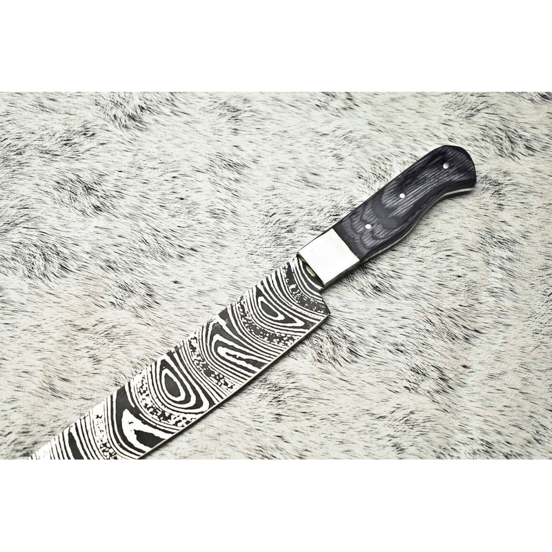 Mastercrafted Damascus Fillet Knife Handmade Chef Knife With Stunning Blade Pattern 1