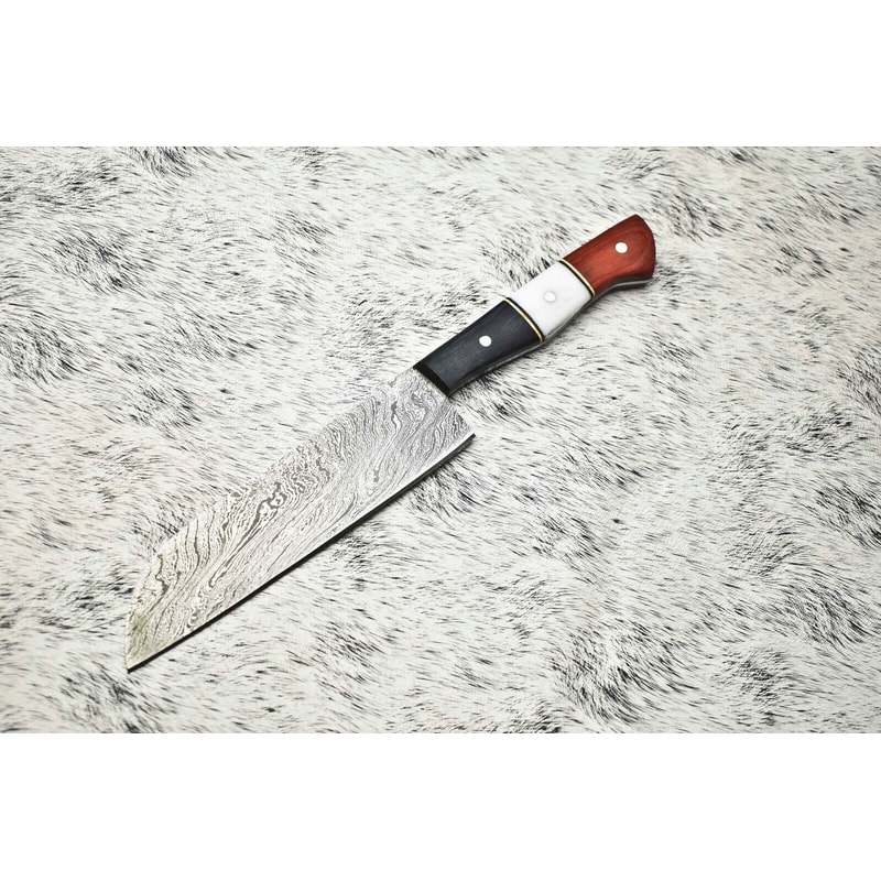 Handmade Damascus Knife Forged Fillet Blade For Precision Kitchen Cutting 0