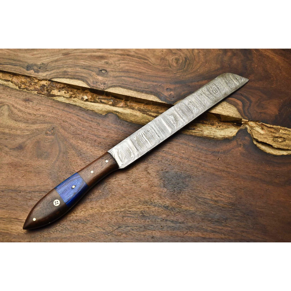 Handmade Damascus Fillet Knife  Forged Steel Chef Knife With Wooden Handle 3